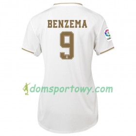 Koszulka Real Madryt Karim Benzema 9 Damska Domowe Koszulki Piłkarskie 2019-2020 Krótki Rękaw